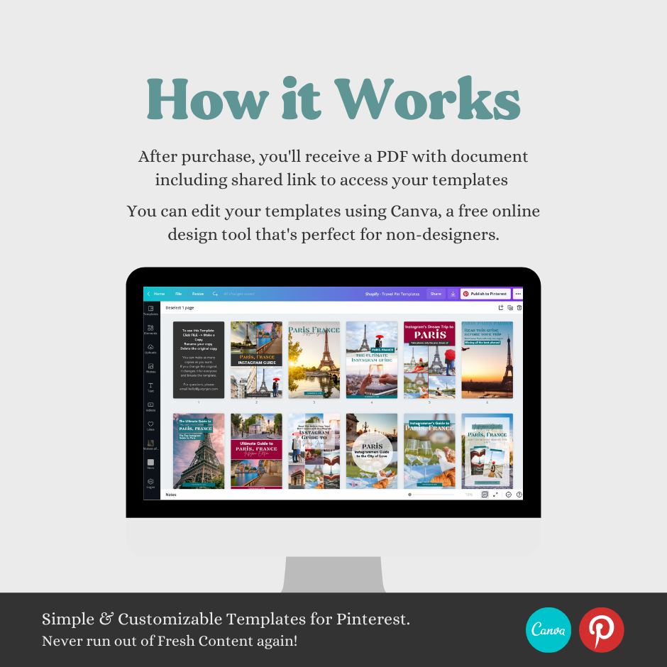 20 Plug & Play Pin Templates for Travel Bloggers