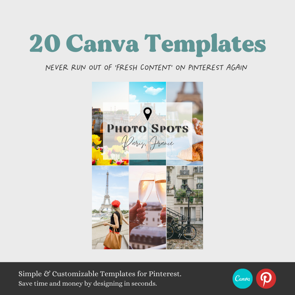 20 Plug & Play Pin Templates for Travel Bloggers